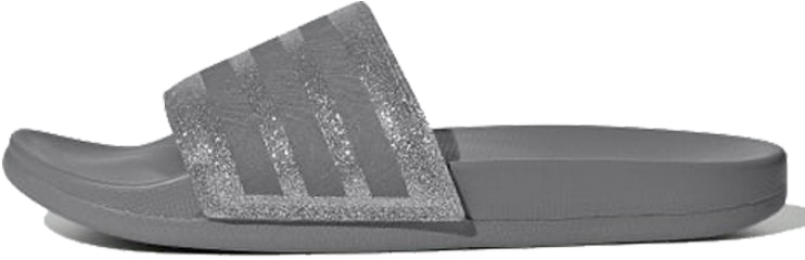 women-adidas-adilette-comfort-slides-3-stripes-shimmer-grey-platinum-ee-6818