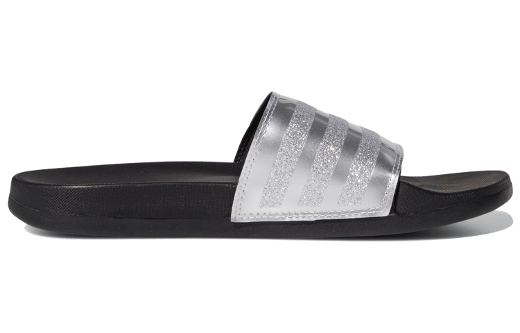 Order (W) adidas Adilette Comfort Sandalen ''Stripes Shimmer - Silber Metallic'' G27728
