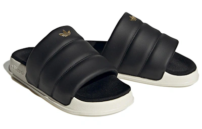 (Women) adidas Adilette Essential Slide 'Black Off White'
