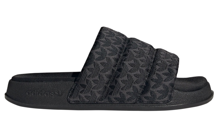 Order (W) 아디다스 아딜렛 에센셜 슬라이드 "트레포일 모노그램 - 블랙" IG7149