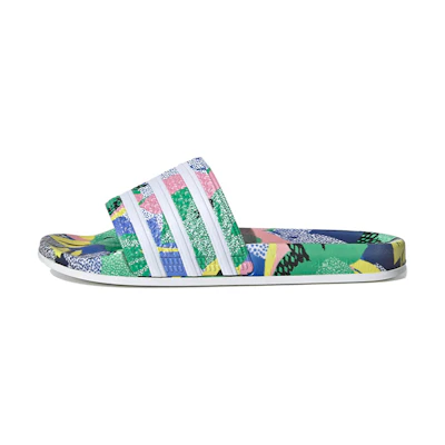 (W) adidas Adilette Flowers Slippers 'Red Blue Pink'