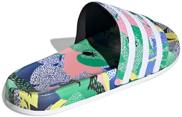 (W) adidas Adilette Sandal Bunga 'Merah Biru Pink' FW2529 Shop (W) adidas Adilette Sandal Bunga 'Merah Biru Pink' FW2529