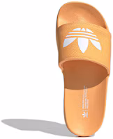 Shop adidas originals Adilette Lite Slides 戶外一字型平底運動拖鞋 女款 橘色
