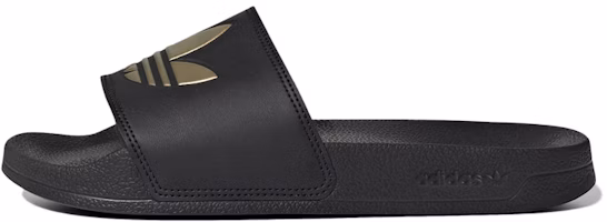 (Women) adidas Adilette Lite Slides 'Black Matte Gold' GZ6196 (Women) adidas Adilette Lite Slides 'Black Matte Gold' GZ6196