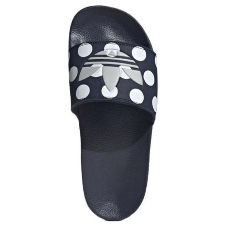 Shop adidas originals Adilette Lite Slides 女款 深藍波點 拖鞋