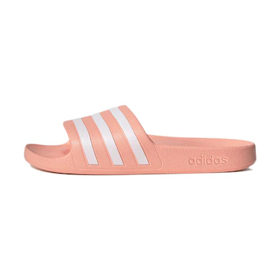 (W) adidas Adilette Pink and White Aqua