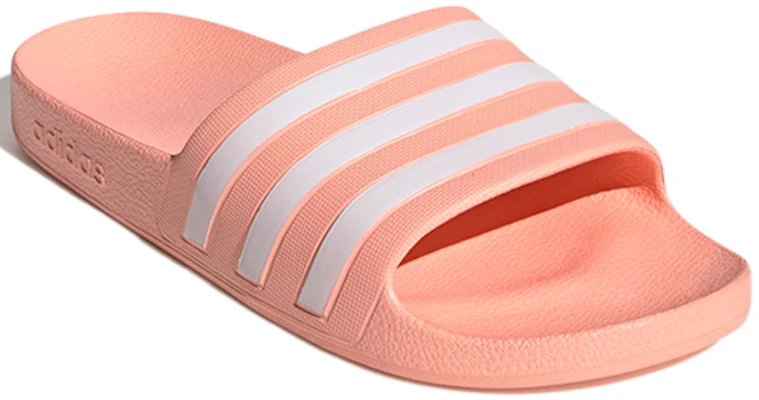adidas Adilette Aqua 女款 粉橘色 拖鞋 Lookbook adidas Adilette Aqua 女款 粉橘色 拖鞋