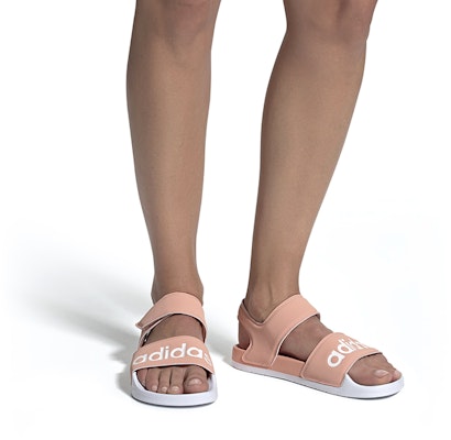 (Women) adidas Adilette Pink White Sandals 'Pink Blue' EE4109 Sizing (Women) adidas Adilette Pink White Sandals 'Pink Blue' EE4109