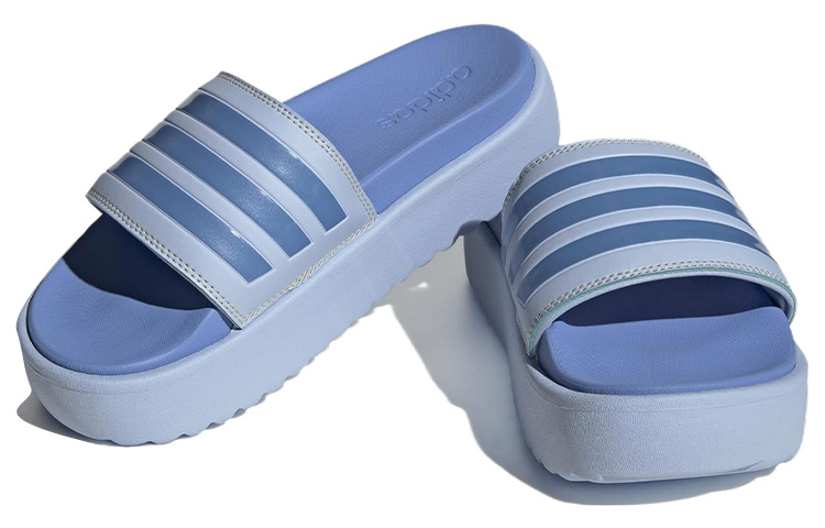 Lookbook (W) 아디다스 아딜렛 플랫폼 슬라이드 '블루 던' (Adidas Adilette Platform Slide 'Blue Dawn') HQ6181