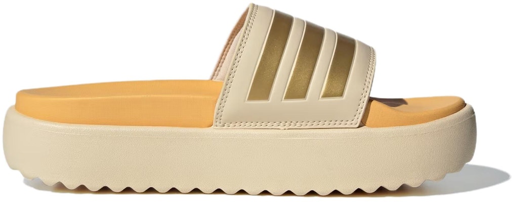 (Women) adidas Adilette Platform Slide 'Crystal Sand Gold Metallic' IF3422 Order (Women) adidas Adilette Platform Slide 'Crystal Sand Gold Metallic' IF3422