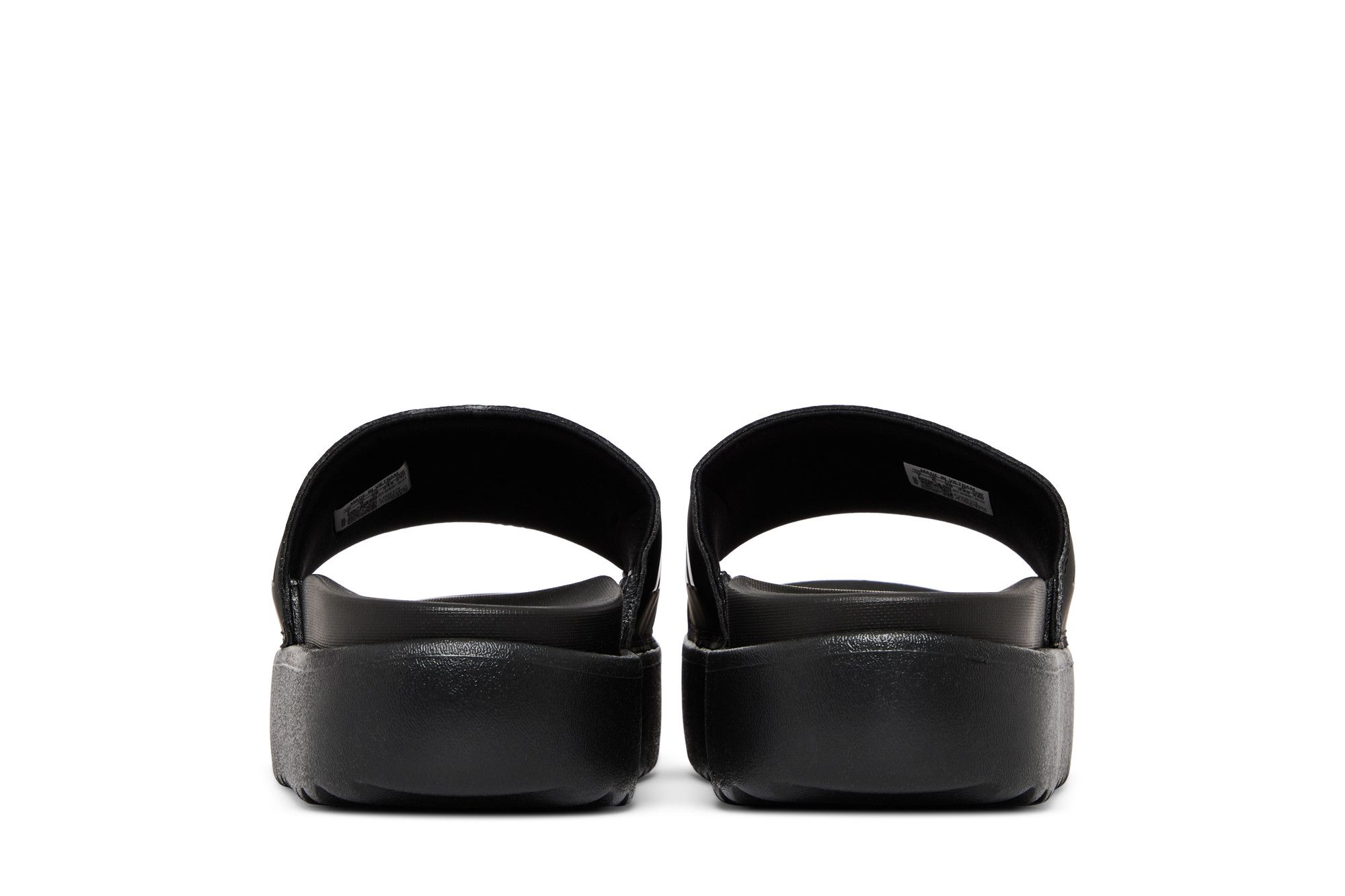 Sizing (W) adidas Adilette Plataforma 'Triple Black' Sandalias Negras HQ6179
