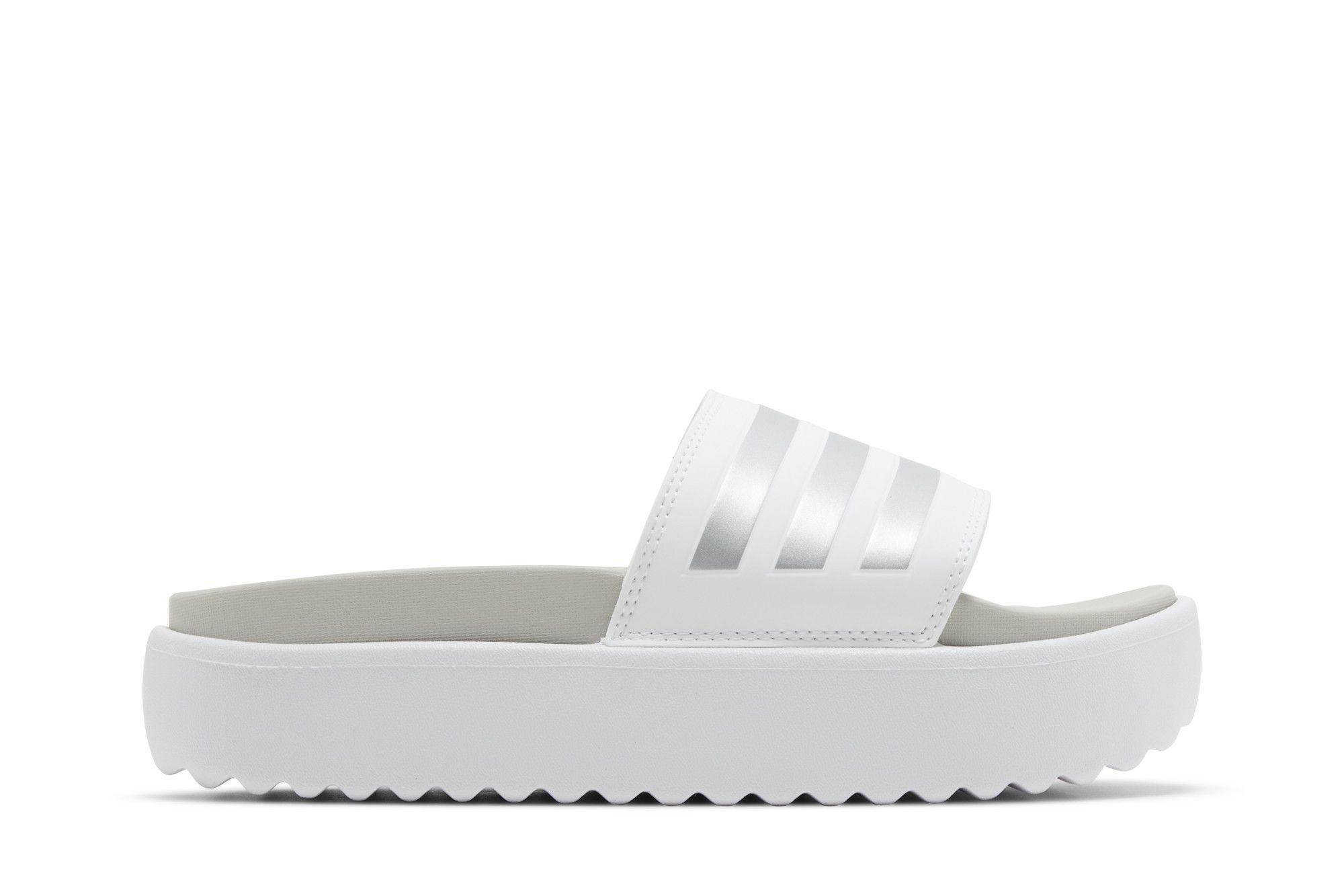 (Women) adidas Adilette Platform Slide 'White Zero Metallic' IE9703