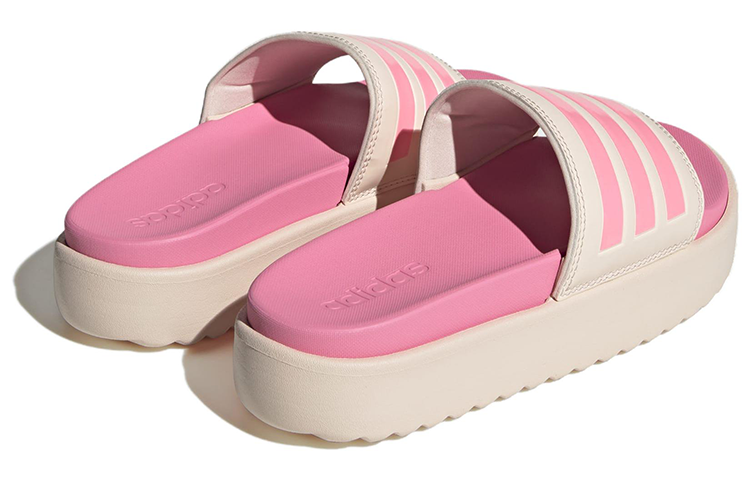 Shop (W) 아디다스 아딜렛 플랫폼 슬라이드 '원더 쿼츠 핑크' HP9409