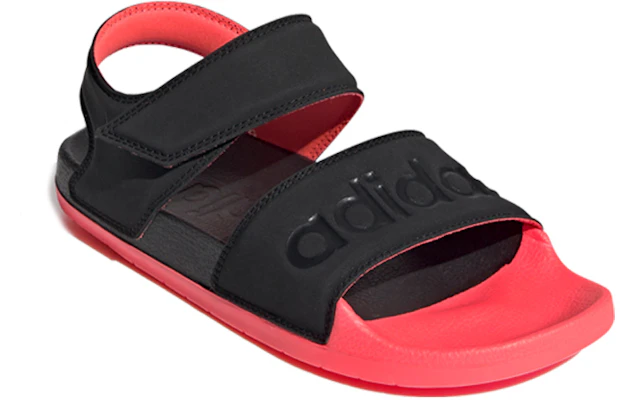 (W) adidas Adilette Slippers ''Zwart Signal Roze'' FW4300 Lookbook (W) adidas Adilette Slippers ''Zwart Signal Roze'' FW4300