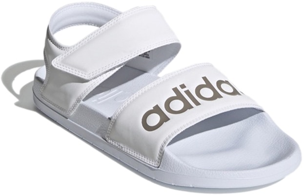 (Women) adidas Adilette Sandal 'White Champagne Metallic' H03266 Lookbook (Women) adidas Adilette Sandal 'White Champagne Metallic' H03266