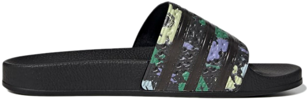 (W) 아디다스 아딜렛 슬라이드 '블랙 플로럴' H00141 Order (W) 아디다스 아딜렛 슬라이드 '블랙 플로럴' H00141