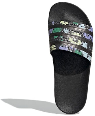 (W) 아디다스 아딜렛 슬라이드 '블랙 플로럴' H00141 Purchase (W) 아디다스 아딜렛 슬라이드 '블랙 플로럴' H00141