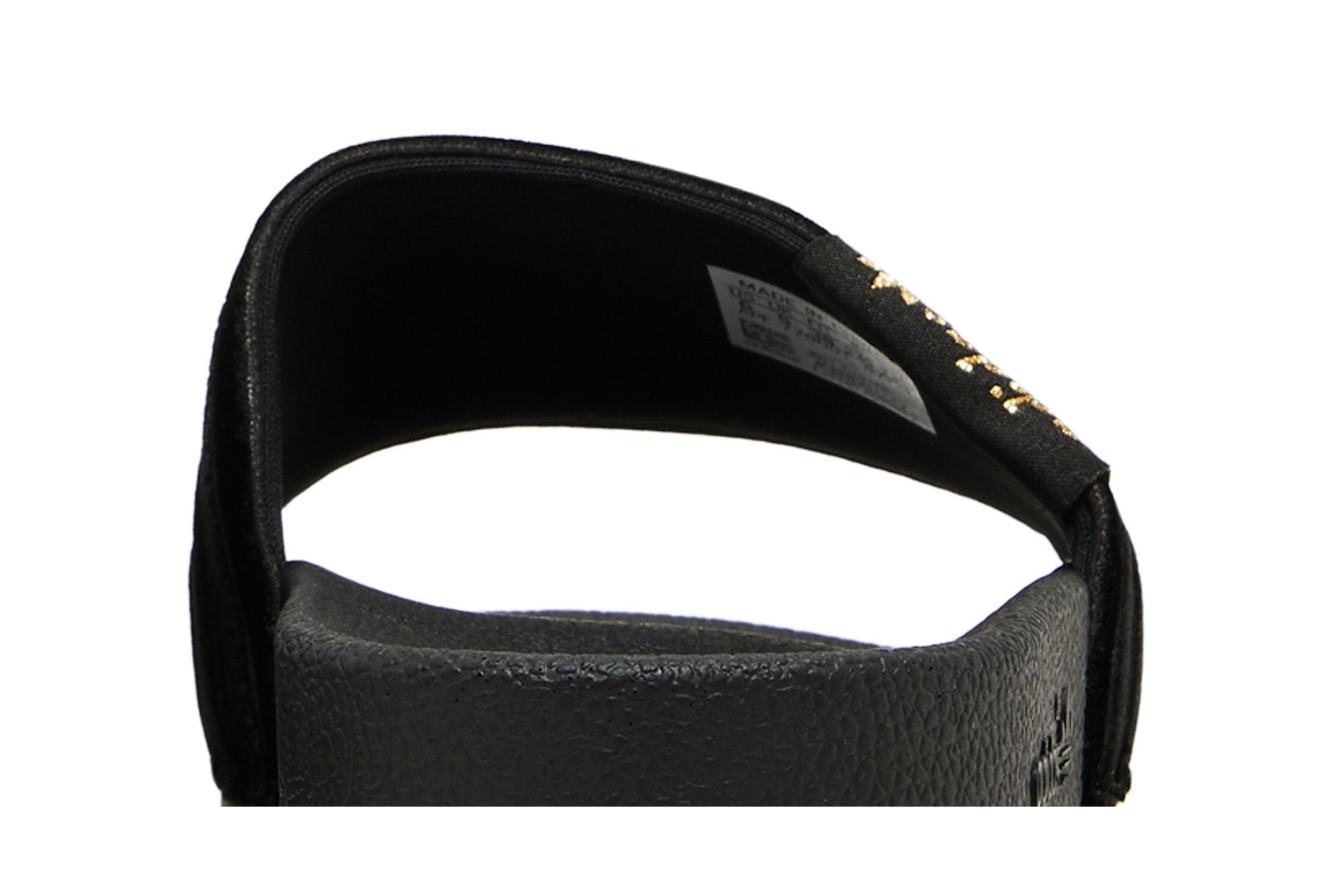 Sizing (W) adidas Adilette Slide 'Negro Oro Metálico' GZ6146