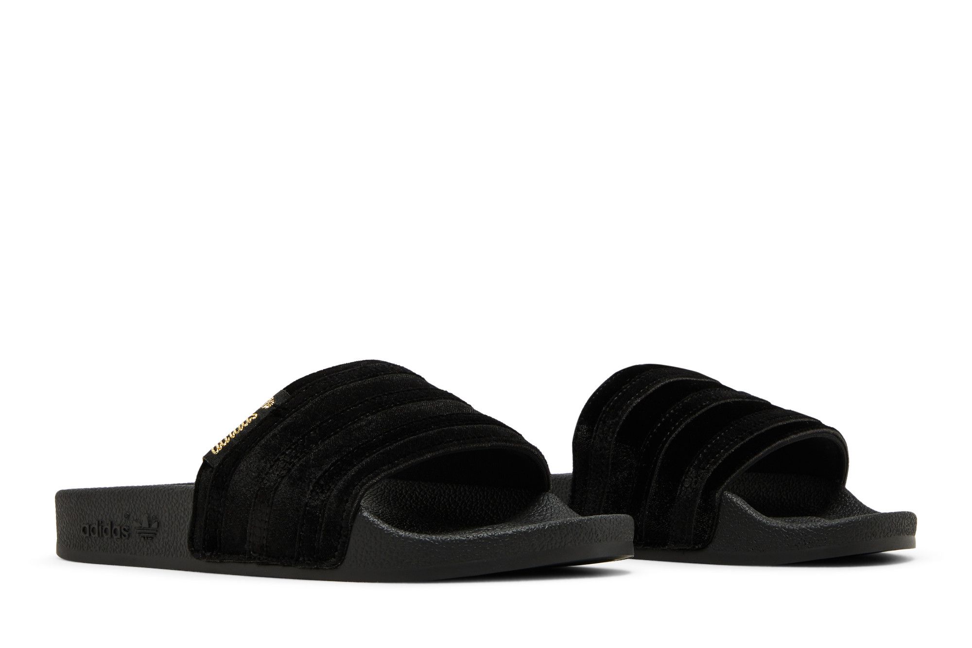 Cheap (W) adidas Adilette Slide 'Negro Oro Metálico' GZ6146