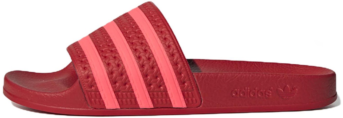 adidas originals Adilette 舒適耐磨拖鞋 女款 紅色 Buy adidas originals Adilette 舒適耐磨拖鞋 女款 紅色