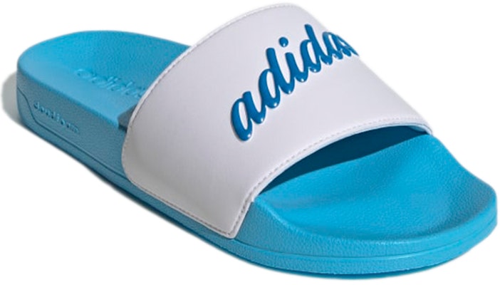 (W) adidas Adilette Slide 'Putih Biru Rush' GZ5927 Lookbook (W) adidas Adilette Slide 'Putih Biru Rush' GZ5927