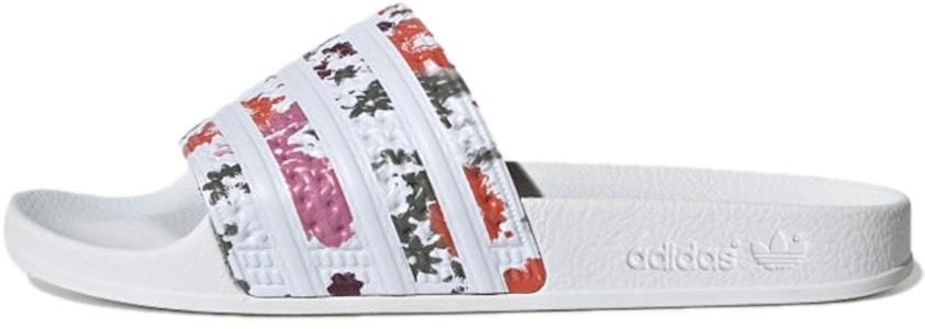 adidas originals Adilette 滑梯 女款 白色 花卉 拖鞋 Buy adidas originals Adilette 滑梯 女款 白色 花卉 拖鞋