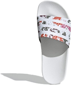 adidas originals Adilette 滑梯 女款 白色 花卉 拖鞋 Purchase adidas originals Adilette 滑梯 女款 白色 花卉 拖鞋