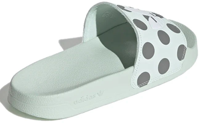 (Women) adidas Adilette Slides 'Dash Green Polka' FU9150 Lookbook (Women) adidas Adilette Slides 'Dash Green Polka' FU9150