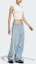Lookbook (W) adidas Adillenium Celana Denim Relaxed Fit Wide Leg Biru Muda. JY4515