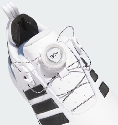 (W) Adidas Adipower 26 BOA Spikeless Golf Sepatu Putih/Hitam/Sky Biru. JP8386 2