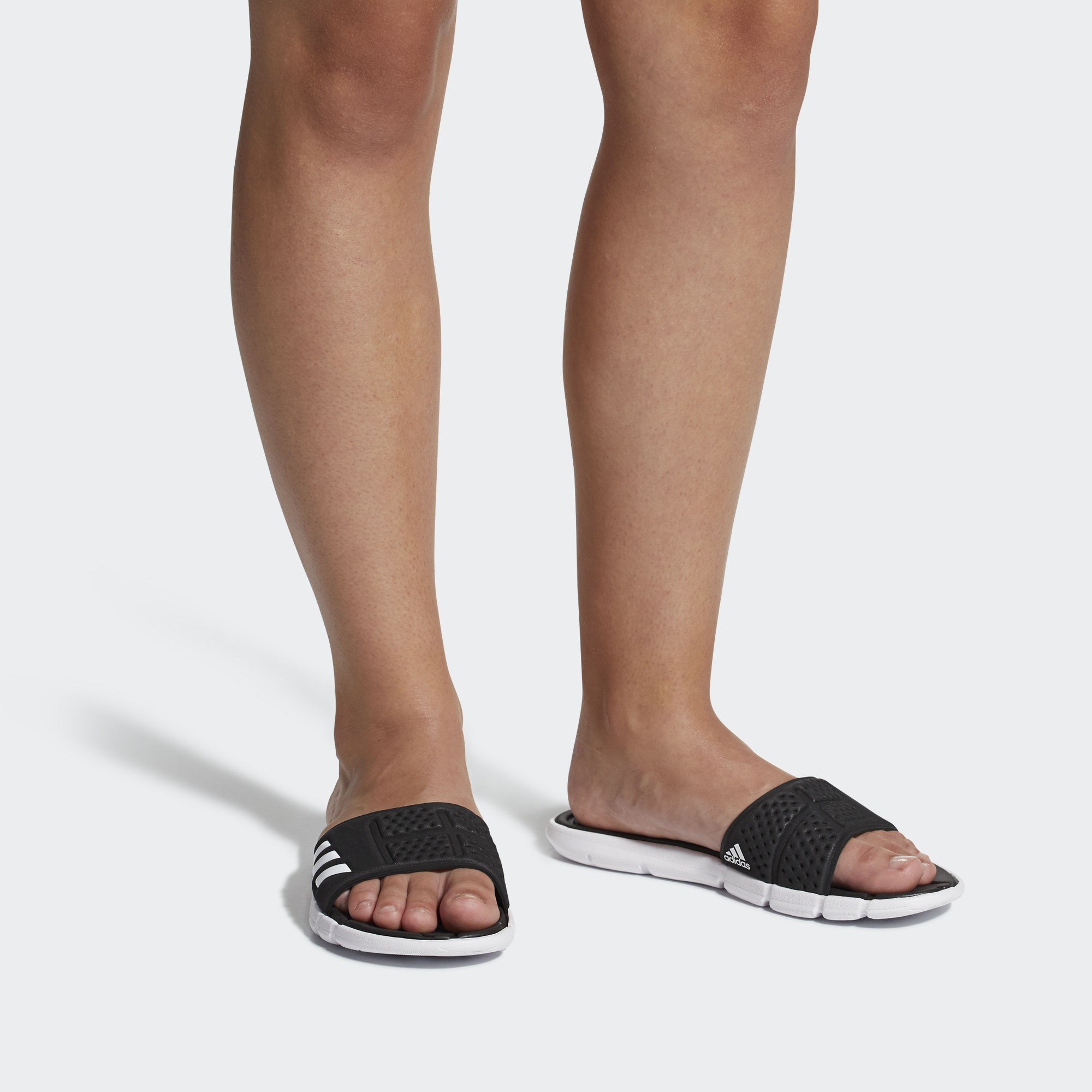 Sizing (W) adidas Adipure Cloudfoam Slippers Core BB4558