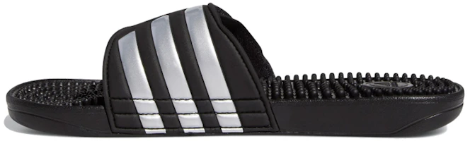 (Women) adidas Adissage Slides Black/Silver G28843 (Women) adidas Adissage Slides Black/Silver G28843