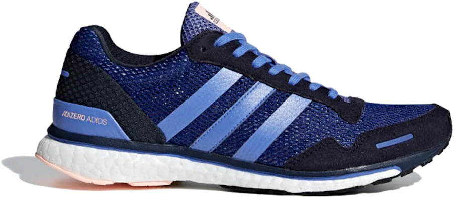 (W) adidas Adizero Adios 3 Hitam/Biru CM8362 Order (W) adidas Adizero Adios 3 Hitam/Biru CM8362