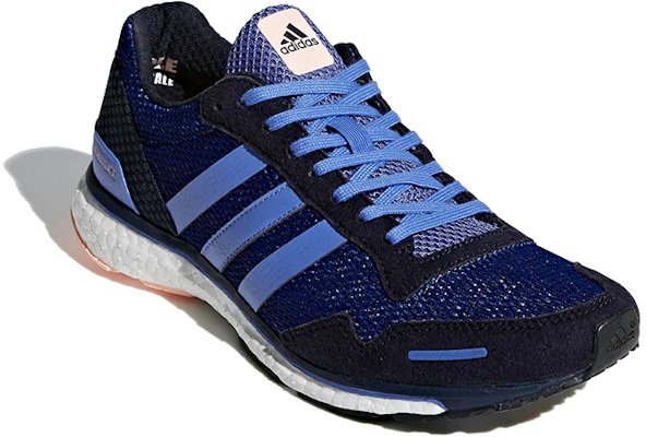 (W) adidas Adizero Adios 3 Hitam/Biru CM8362 Lookbook (W) adidas Adizero Adios 3 Hitam/Biru CM8362