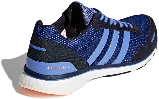 (W) adidas Adizero Adios 3 Hitam/Biru CM8362 Shop (W) adidas Adizero Adios 3 Hitam/Biru CM8362