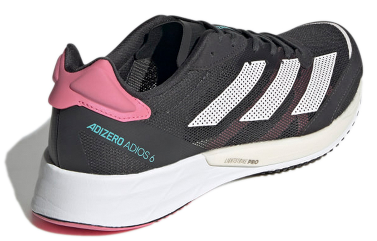 Shop (W) adidas Adizero Adios 6 'Negro Blanco Rosa' H67512