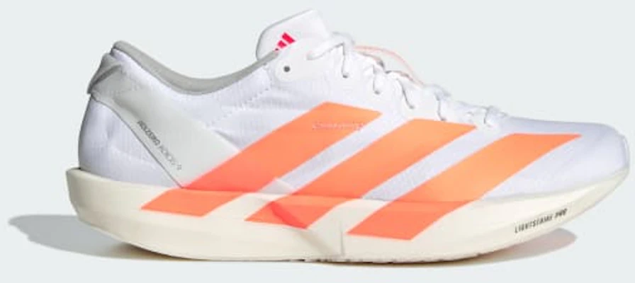 (Women) adidas Adizero Adios 9 Cloud White/Beam Orange/Lucid Red JQ0779 Buy (Women) adidas Adizero Adios 9 Cloud White/Beam Orange/Lucid Red JQ0779