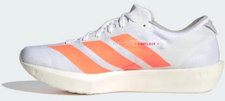 (Women) adidas Adizero Adios 9 Cloud White/Beam Orange/Lucid Red JQ0779 Details for (Women) adidas Adizero Adios 9 Cloud White/Beam Orange/Lucid Red JQ0779