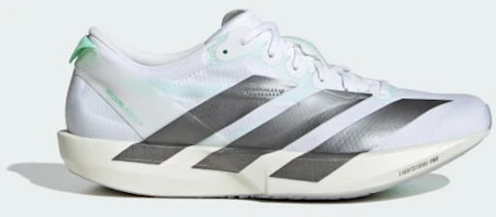 (Women) adidas Adizero Adios 9 Cloud White/Iron Metallic/Pulse Mint KH8897 (Women) adidas Adizero Adios 9 Cloud White/Iron Metallic/Pulse Mint KH8897