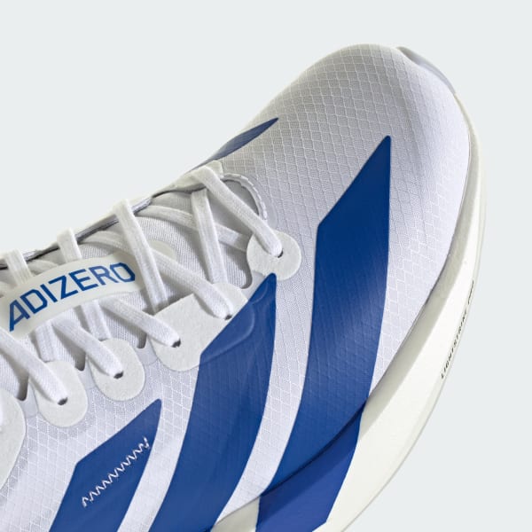 Cheap (Women) adidas Adizero Adios 9 Cloud White/Royal Blue/Pure Ruby JQ0766