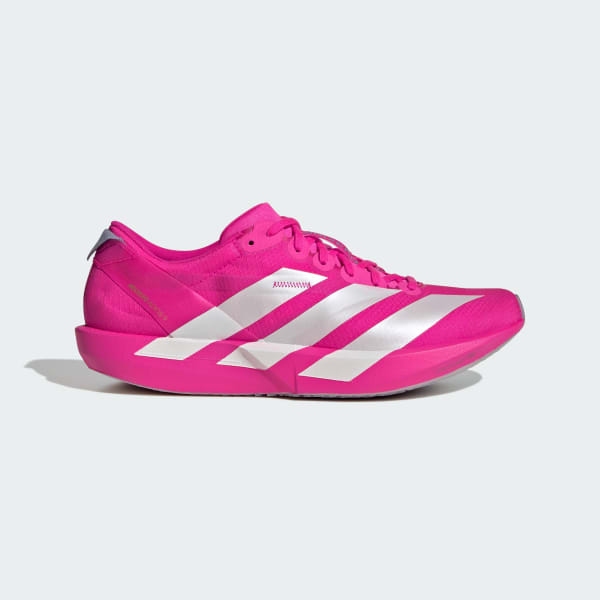 (Women) Adidas Adizero Adios 9 Running Shoes Shock Pink/Zero Metalic/Silver Violet JH5246
