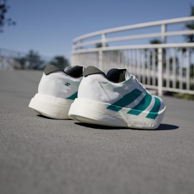 (W) Adidas Adizero Adios Pro 4 Blanco Nube/Teal Puro/Carbono JR1247 Details for (W) Adidas Adizero Adios Pro 4 Blanco Nube/Teal Puro/Carbono JR1247