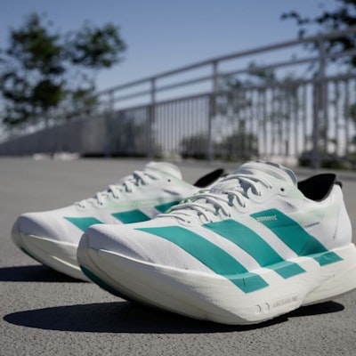 (Women) Adidas Adizero Adios Pro 4 Cloud White/Pure Teal/Carbon JR1247 1