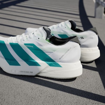 (W) Adidas Adizero Adios Pro 4 Blanco Nube/Teal Puro/Carbono JR1247 2