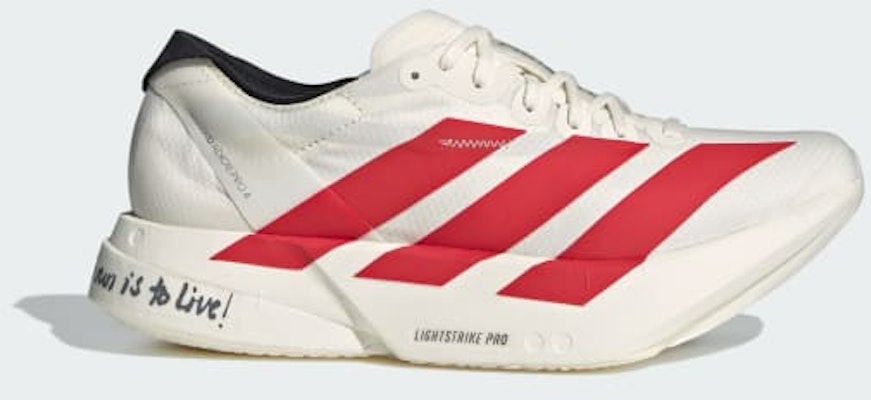 (Women) Adidas Adizero Adios Pro 4 Off White/Better Scarlet/Core Black JR6350 Buy (Women) Adidas Adizero Adios Pro 4 Off White/Better Scarlet/Core Black JR6350