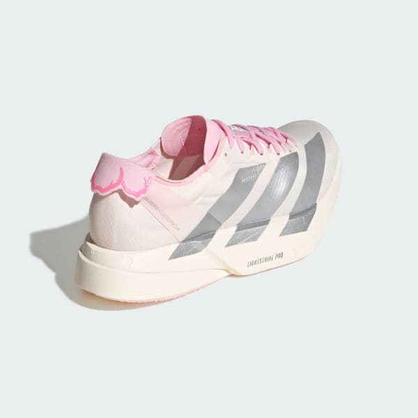 Purchase (W) 아디다스 아디제로 아디오스 프로 4 러닝화 코어 화이트/실버 메탈릭/클리어 핑크 JQ4446
