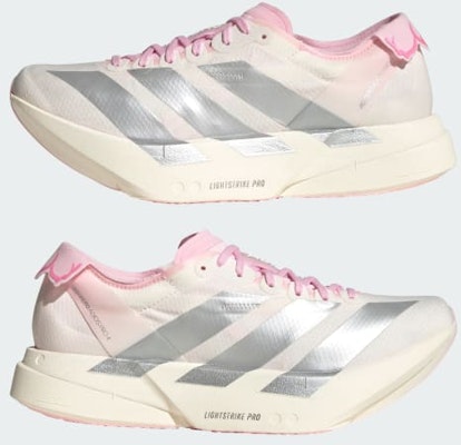 (W) 아디다스 아디제로 아디오스 프로 4 러닝화 코어 화이트/실버 메탈릭/클리어 핑크 JQ4446 Sizing (W) 아디다스 아디제로 아디오스 프로 4 러닝화 코어 화이트/실버 메탈릭/클리어 핑크 JQ4446