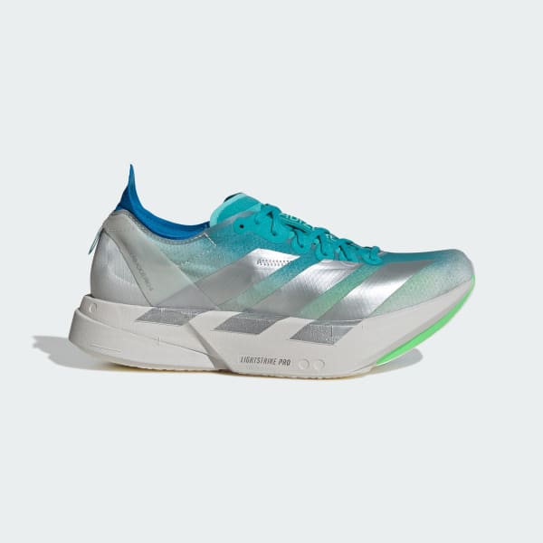 (Women) adidas Adizero Adios Pro 4 Running Shoes Hi-Res Aqua/Matte Silver/Grey One JS2580