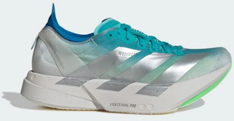 (Women) adidas Adizero Adios Pro 4 Running Shoes Hi-Res Aqua/Matte Silver/Grey One JS2580 Buy (Women) adidas Adizero Adios Pro 4 Running Shoes Hi-Res Aqua/Matte Silver/Grey One JS2580