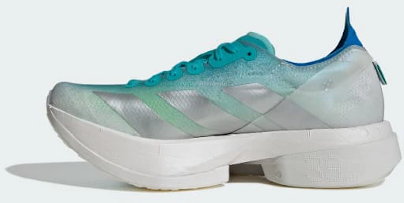 (Women) adidas Adizero Adios Pro 4 Running Shoes Hi-Res Aqua/Matte Silver/Grey One JS2580 Details for (Women) adidas Adizero Adios Pro 4 Running Shoes Hi-Res Aqua/Matte Silver/Grey One JS2580